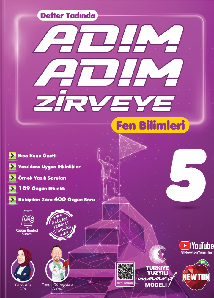 Newton-Web---Book-Covers---5.-Sınıf-adim-adim-fen-5-kapak-baski 5. Sınıf Adım Adım Fen Bilimleri Konu Anlatımlı Soru Bankası - Görsel 1