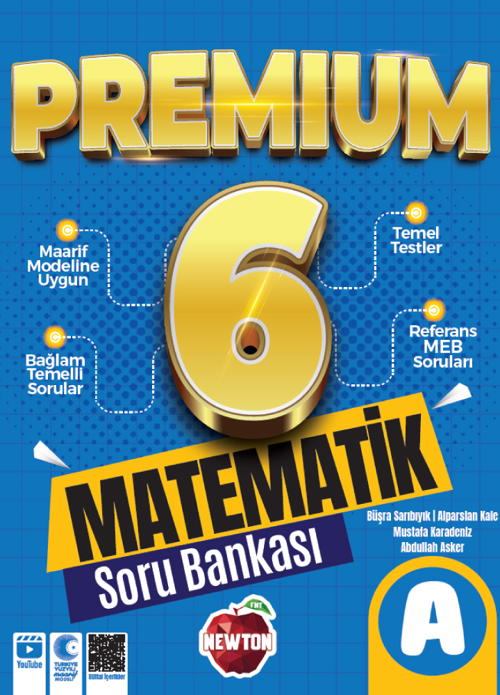 Newton-Web---Book-Covers---6-Sınıf-premium-matematik-6 6. Sınıf Premium A Matematik Soru Bankası - Görsel 1