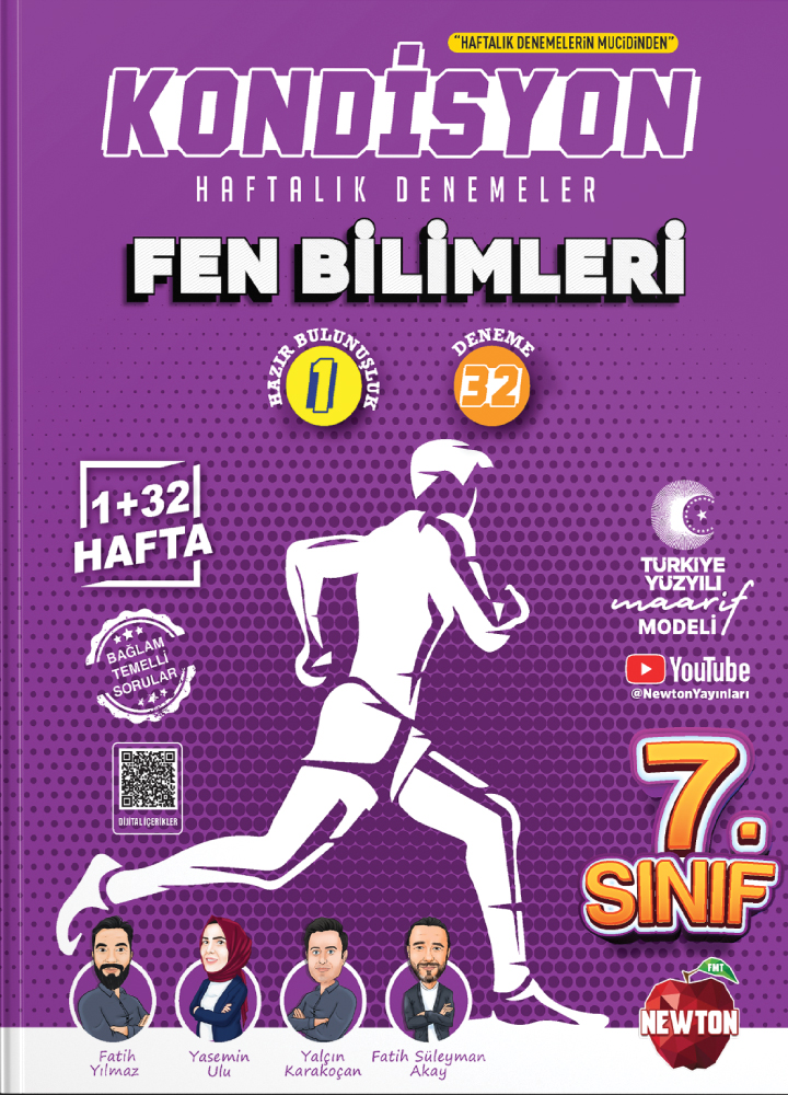 Newton-Web---Book-Covers---7-kondisyon-fen 7. Sınıf Kondisyon Fen Bilimleri – 33 Adet Haftalık Deneme - Görsel 1