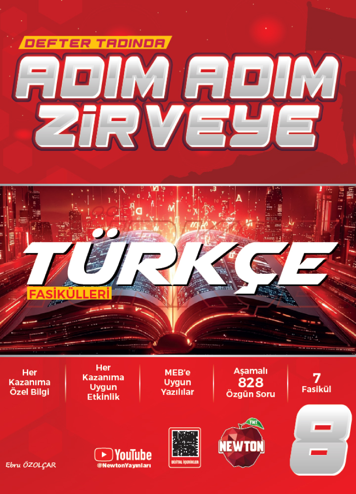 Newton-Web---Book-Covers---8-Sınıf-turkçe-fasiul 8. Sınıf Adım Adım Zirveye Türkçe - Konu Anlatımlı Soru Bankası Fasikülleri - Görsel 1