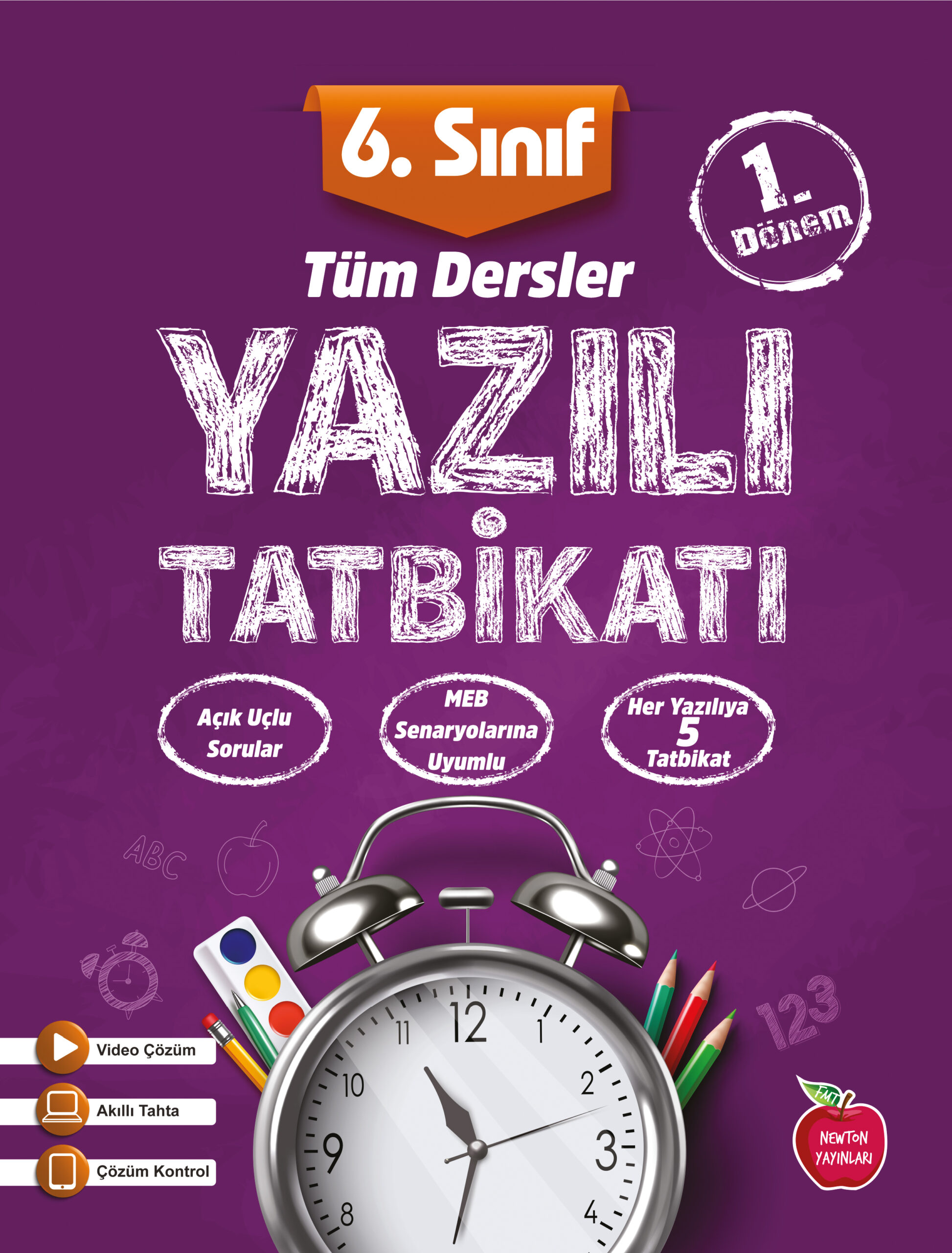 yazili tatbikati kapak 6 baski Newton Yayinlari 6.Sinif Tüm Dersler 1.Dönem Yazili Tatbikati - Görsel 1